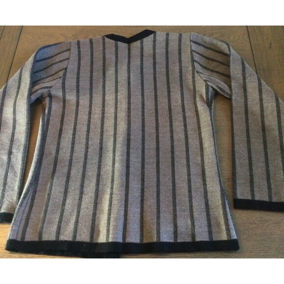 ILK Petek Cardigan Sweater Women's Size S Color Brown Striped Button Up Knit - Picture 11 of 11